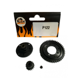 ENGRENAGEM DO DIFERENCIAL CENTRAL 43T LIGA DE ZINCO COM PINHÃO 12T PARA 1/8 DHK OPTIMUS XL 8383-43T P122 12T